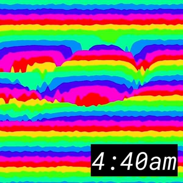 A geometric pattern with the text “4:40am” overlayed.